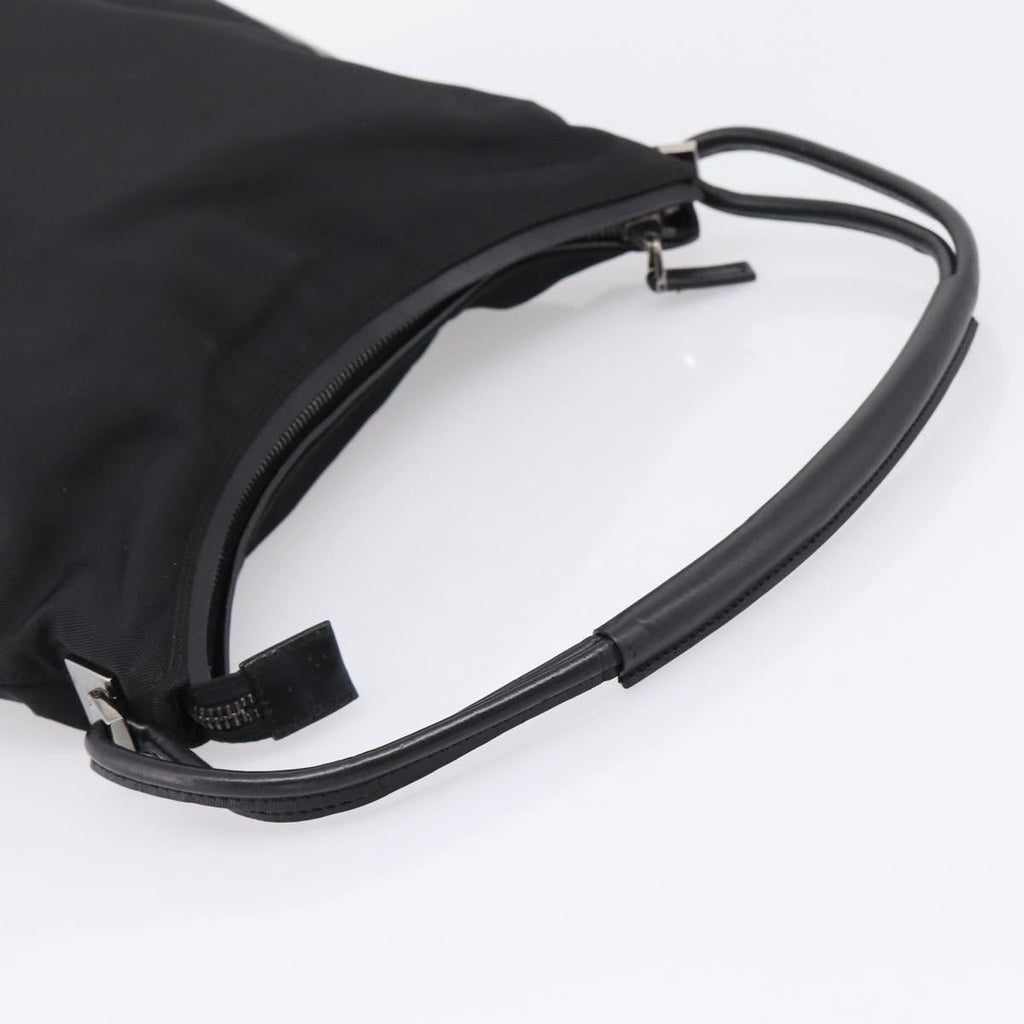 GUCCI Shoulder Bag Canvas Black Silver 001 3766 Auth 207730A