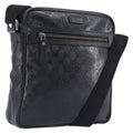 GUCCI GG Implementation Shoulder Bag PVC Black Silver 201448 Auth 207747