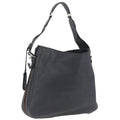 GUCCI Sherry Line Shoulder Bag Leather Gray Silver 247597 Auth 207752A