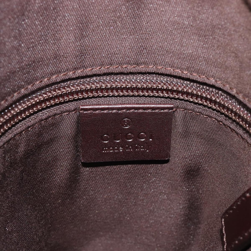 GUCCI GG Canvas Shoulder Bag Beige Silver 145857 Auth 207754