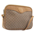 GUCCI Micro GG Shoulder Bag PVC Beige Gold Tone 007 123 0428 Auth 207770