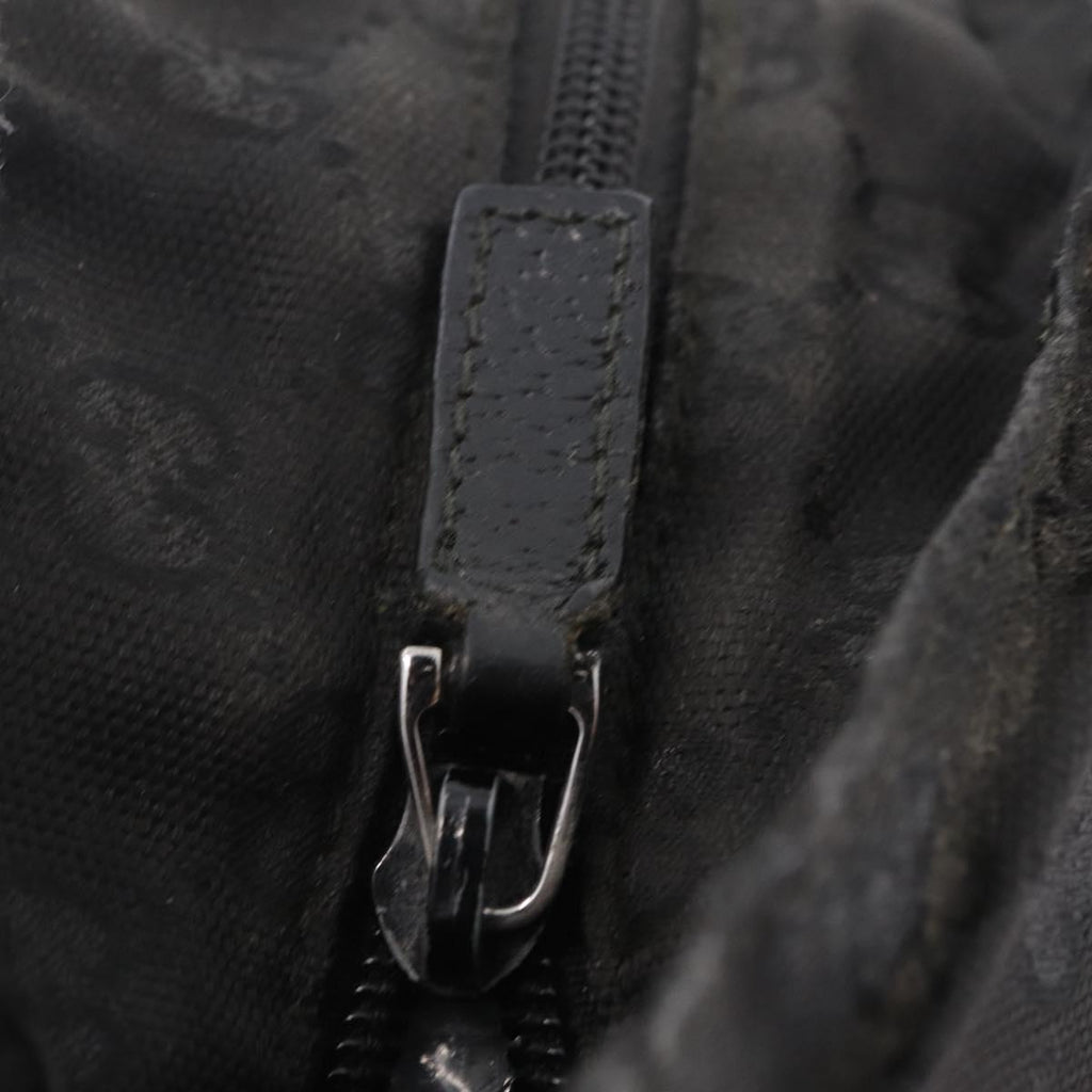 GUCCI GG Canvas Web Sherry Line Hand Bag Nylon Black 131228 Auth 207809A