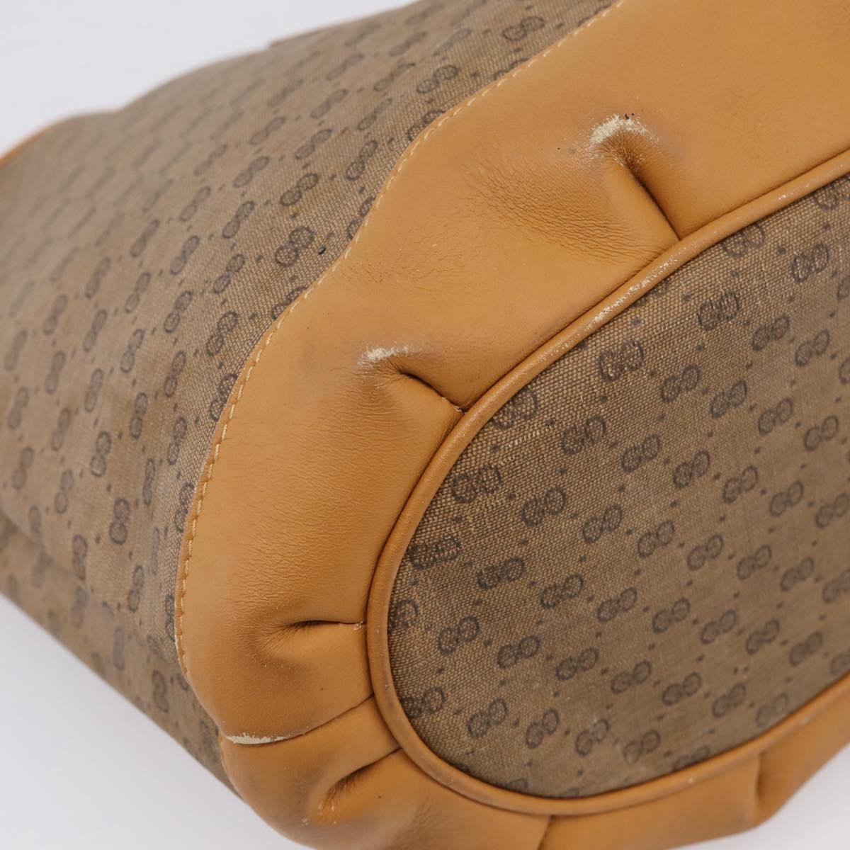GUCCI Micro GG Supreme Shoulder Bag PVC Beige Gold 001 14 0934 Auth 207835
