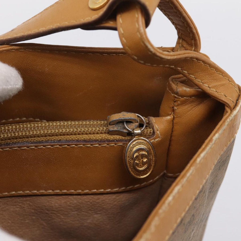 GUCCI Micro GG Supreme Shoulder Bag PVC Beige Gold 001 14 0934 Auth 207835