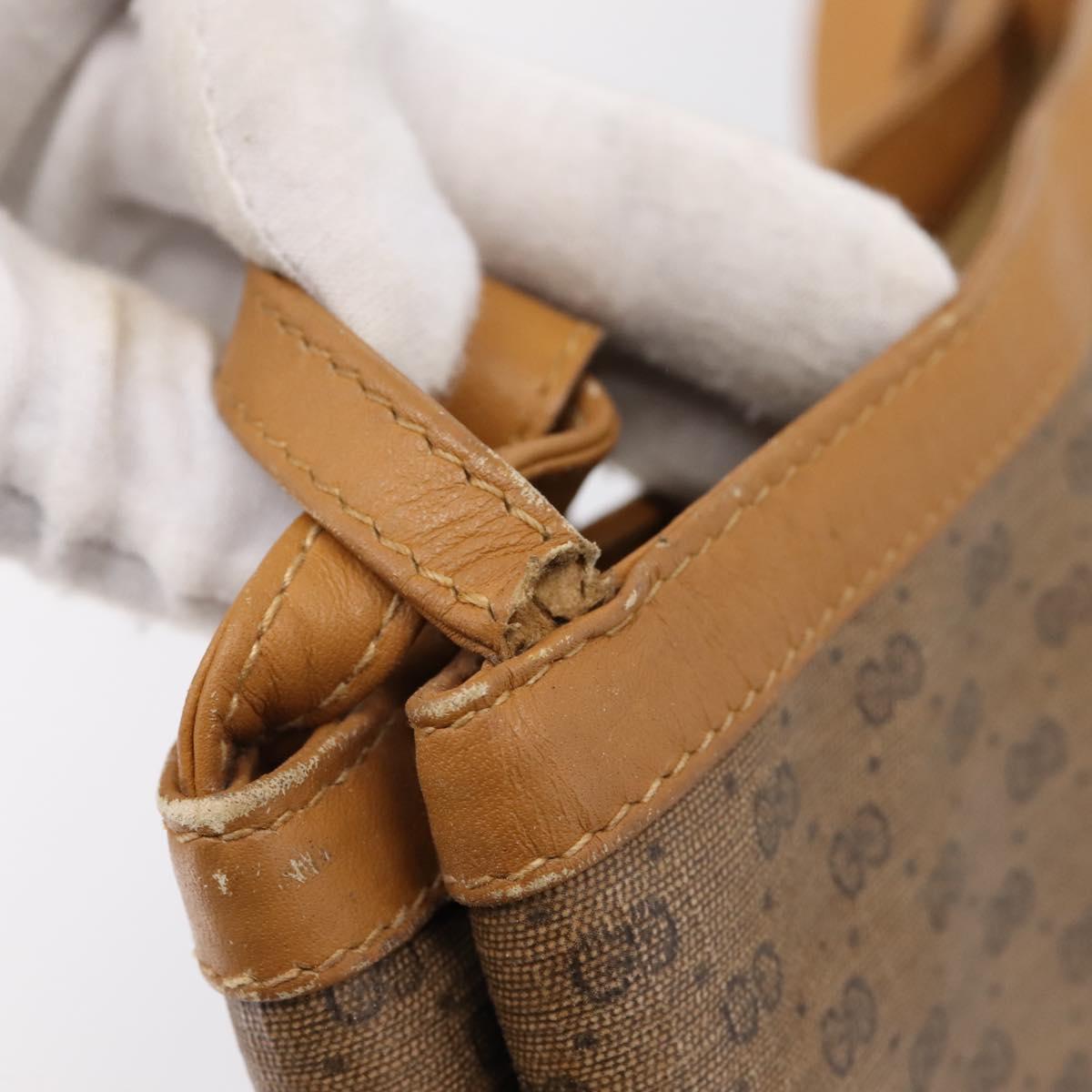 GUCCI Micro GG Supreme Shoulder Bag PVC Beige Gold 001 14 0934 Auth 207835
