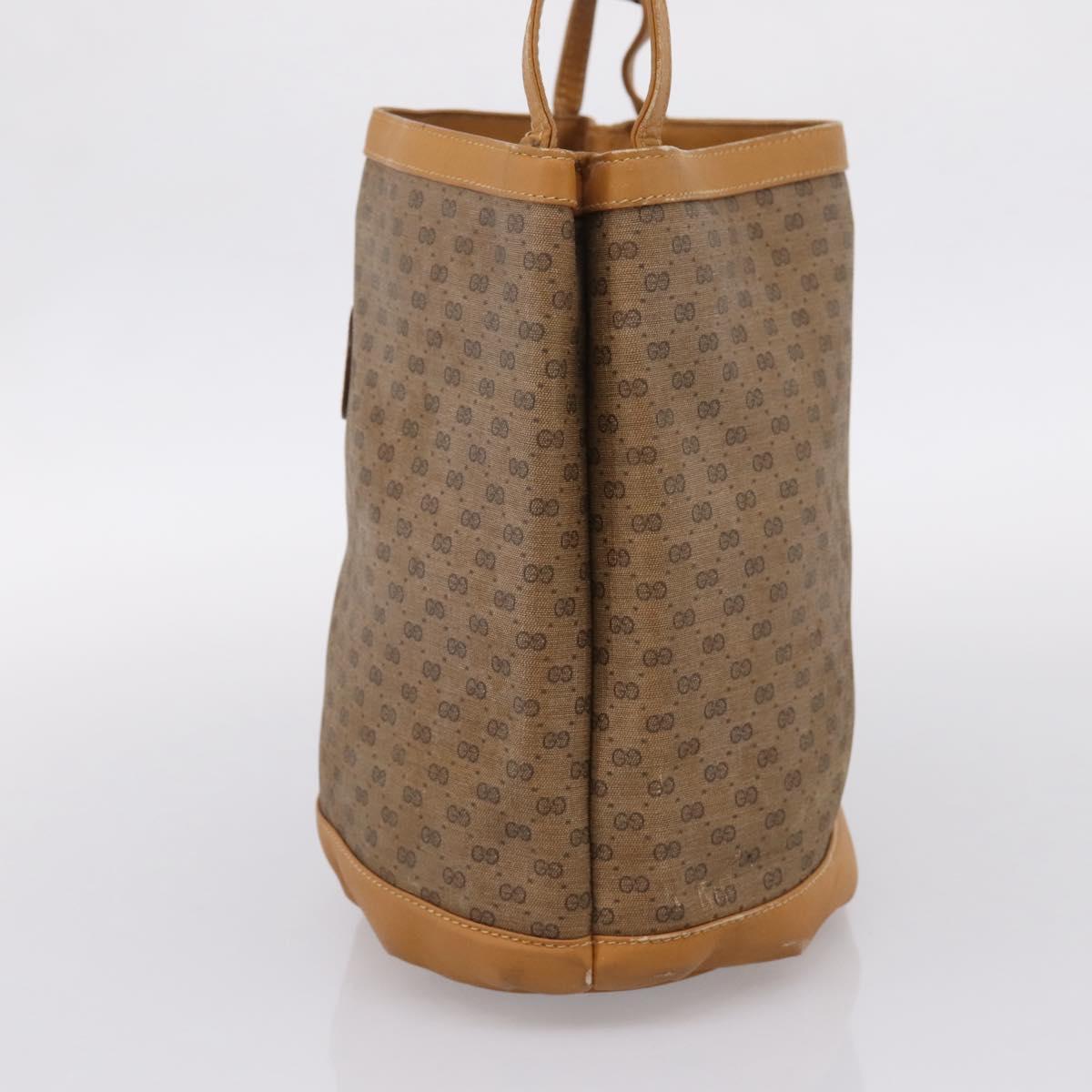 GUCCI Micro GG Supreme Shoulder Bag PVC Beige Gold 001 14 0934 Auth 207835