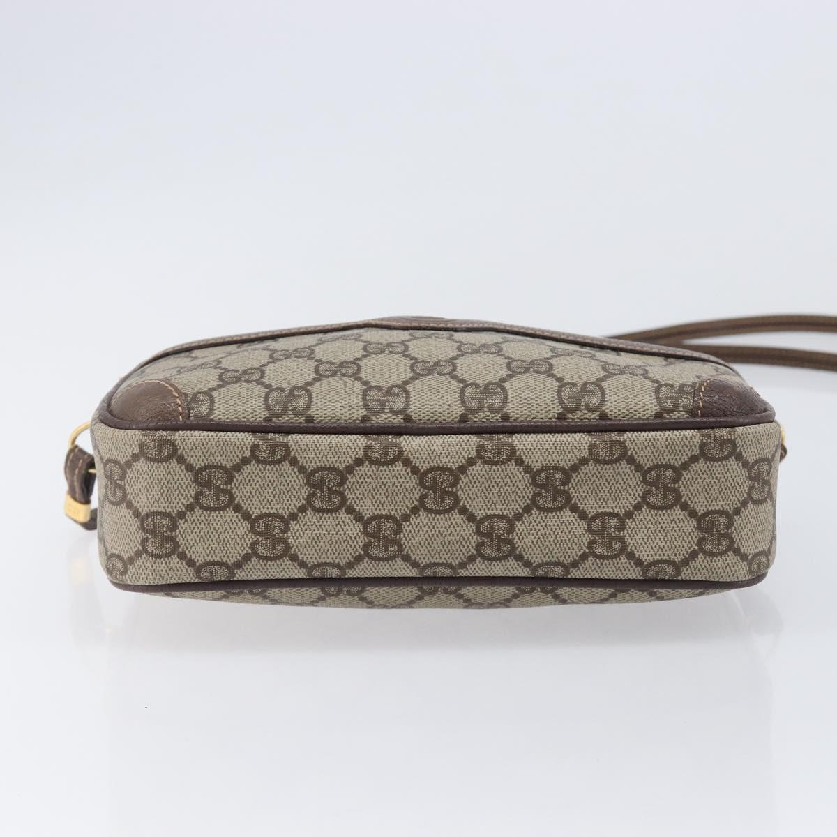 GUCCI GG Supreme Shoulder Bag PVC Beige Gold 007 115 6423 Auth 207837