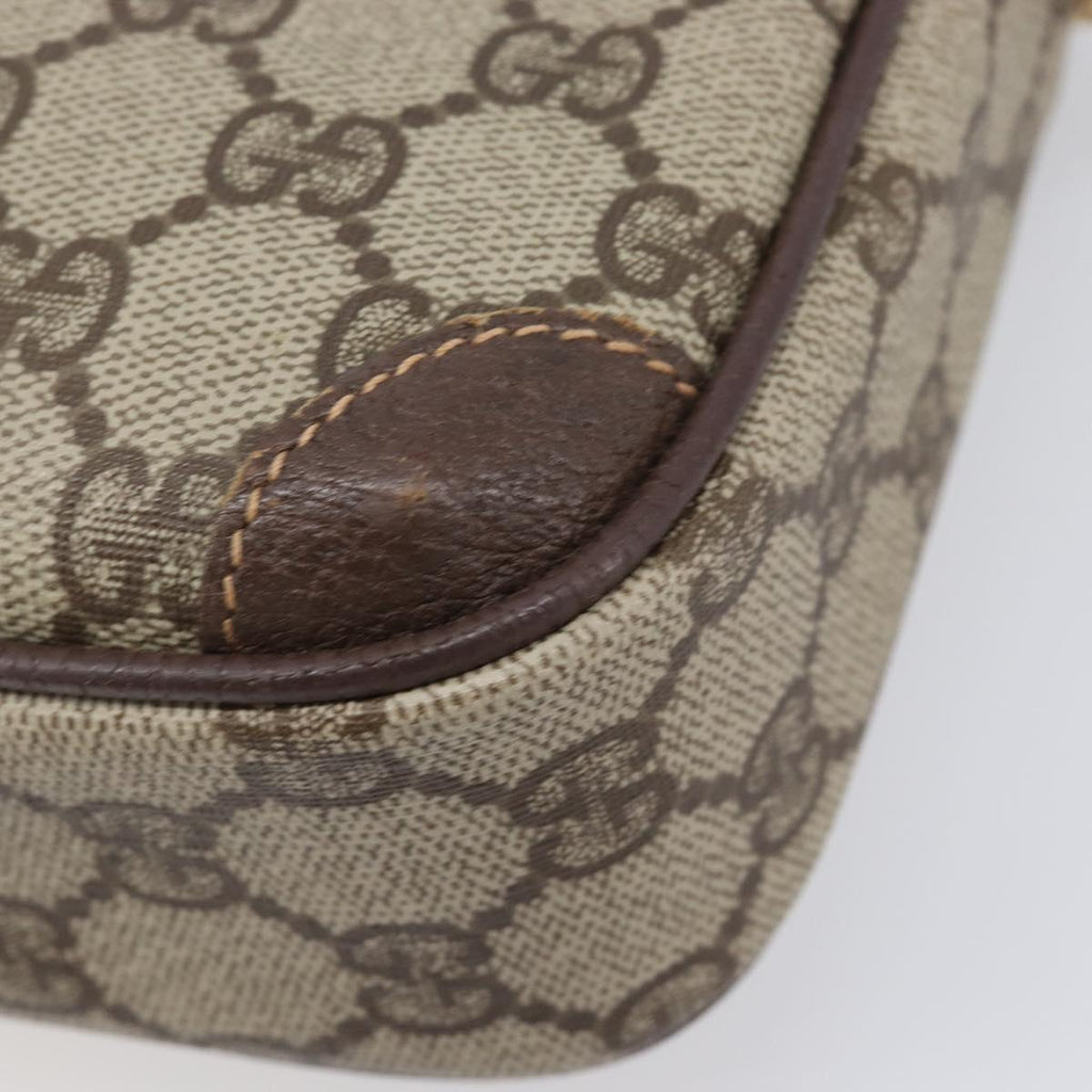 GUCCI GG Supreme Shoulder Bag PVC Beige Gold 007 115 6423 Auth 207837