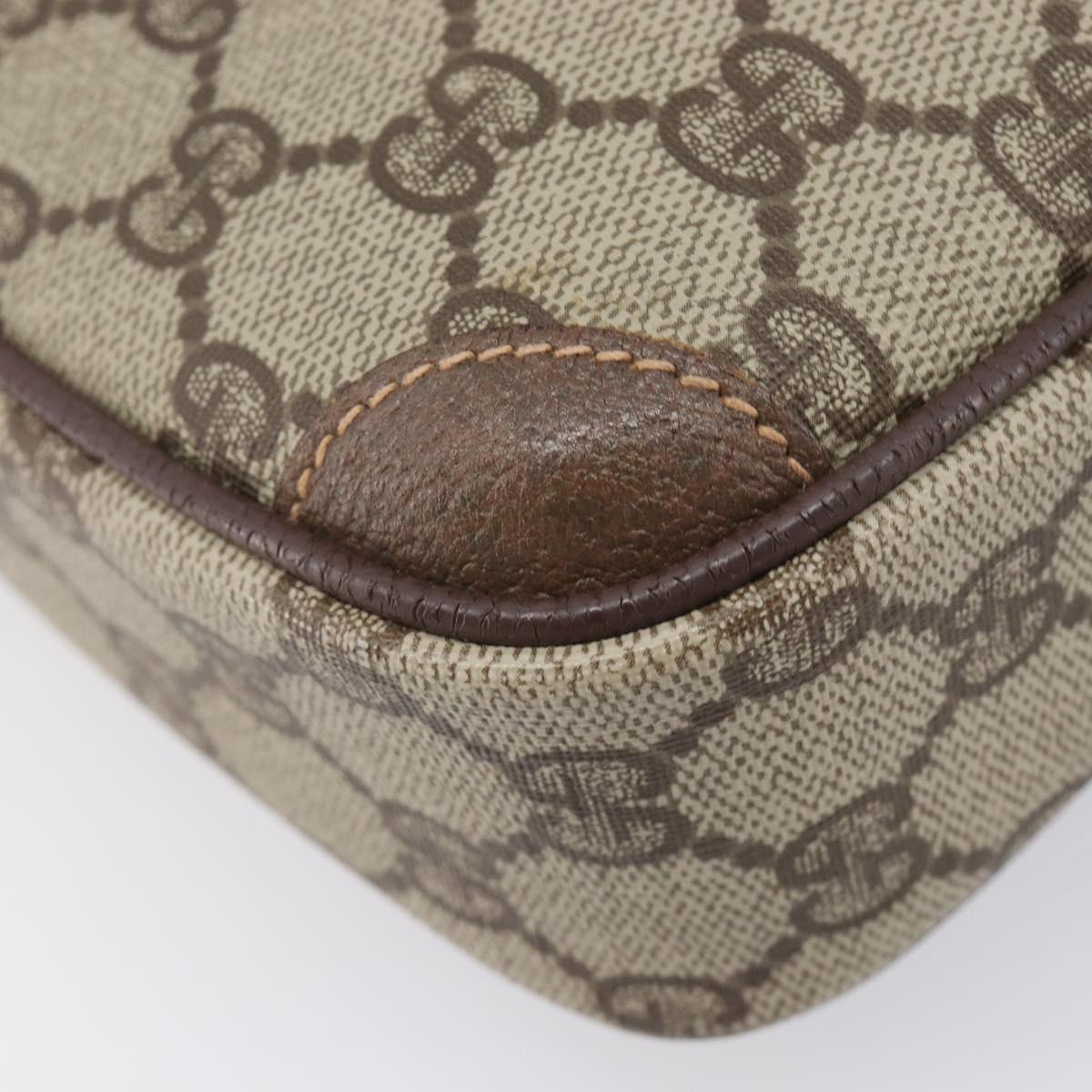 GUCCI GG Supreme Shoulder Bag PVC Beige Gold 007 115 6423 Auth 207837