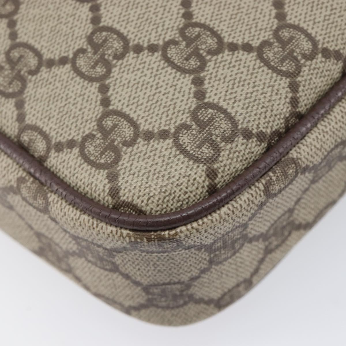 GUCCI GG Supreme Shoulder Bag PVC Beige Gold 007 115 6423 Auth 207837