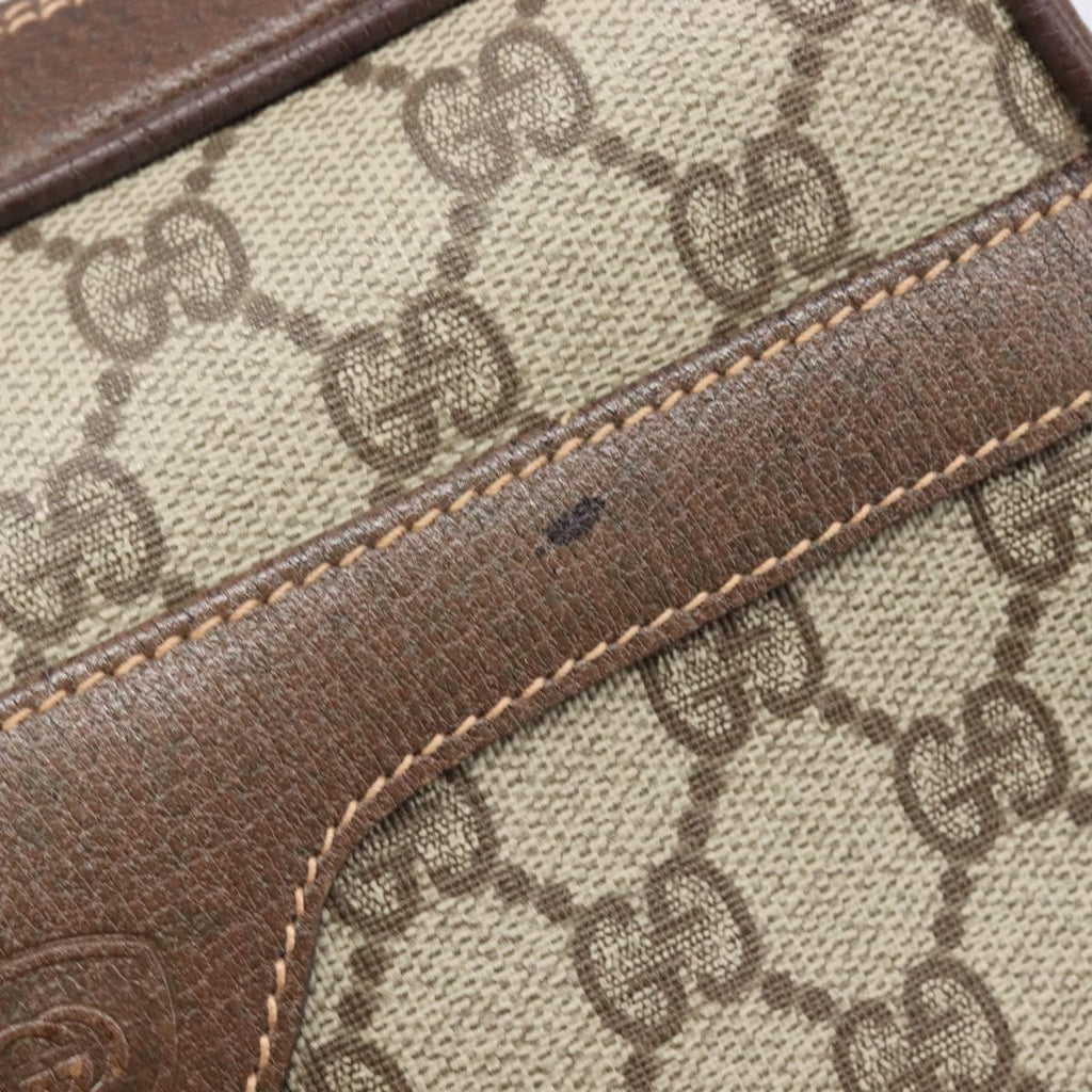 GUCCI GG Supreme Shoulder Bag PVC Beige Gold 007 115 6423 Auth 207837