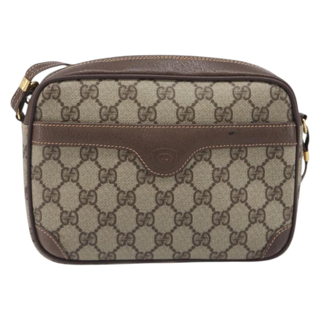 GUCCI GG Supreme Shoulder Bag PVC Beige Gold 007 115 6423 Auth 207837