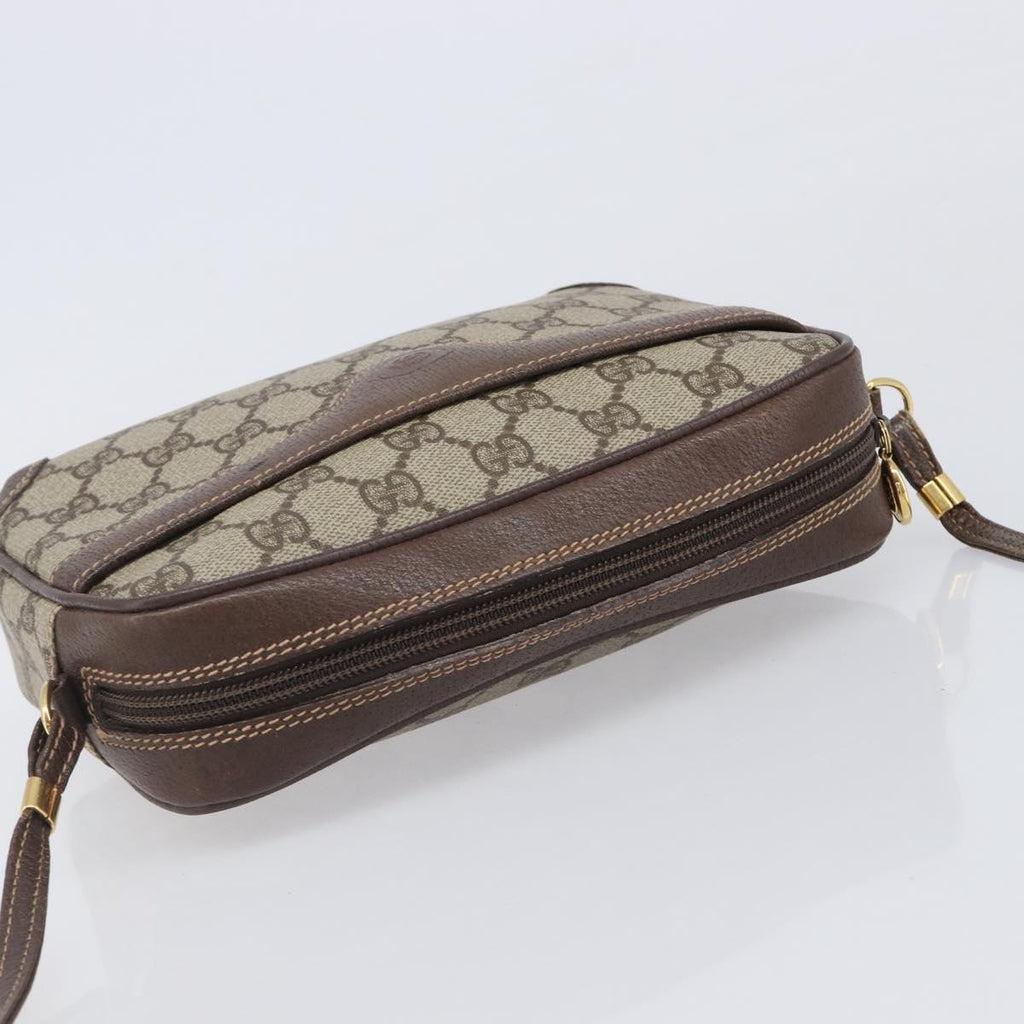 GUCCI GG Supreme Shoulder Bag PVC Beige Gold 007 115 6423 Auth 207837