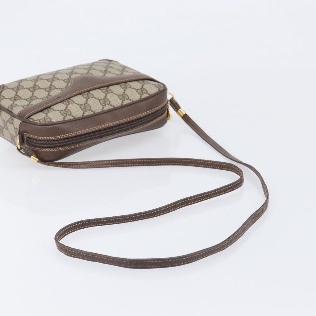 GUCCI GG Supreme Shoulder Bag PVC Beige Gold 007 115 6423 Auth 207837