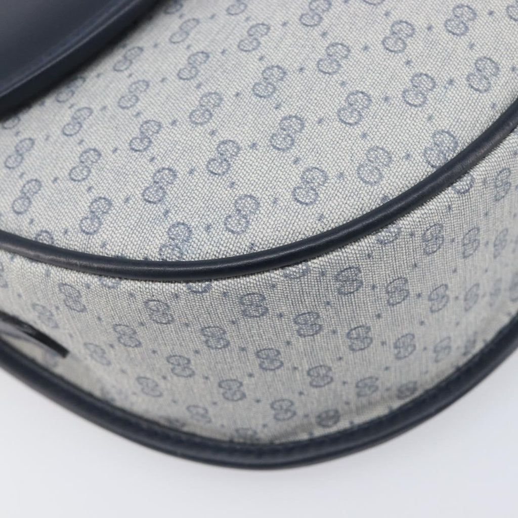 GUCCI Micro GG Supreme Shoulder Bag PVC Navy Gold 007 58 0074 Auth 207839