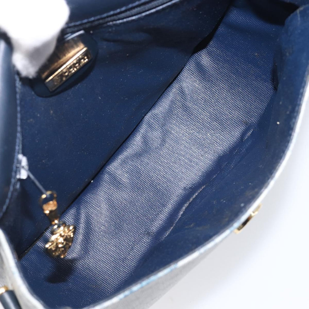GUCCI Micro GG Supreme Shoulder Bag PVC Navy Gold 007 58 0074 Auth 207839