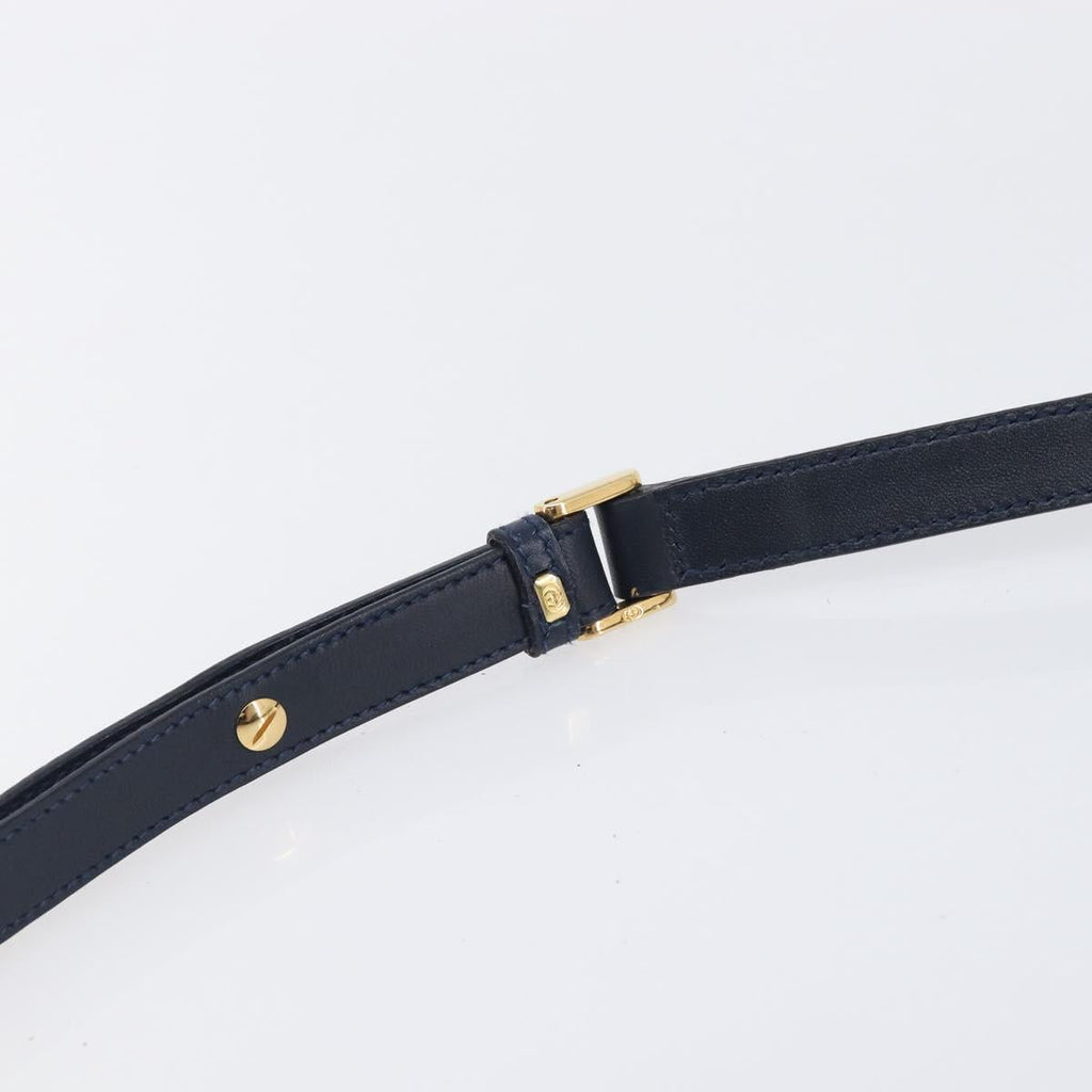 GUCCI Micro GG Supreme Shoulder Bag PVC Navy Gold 007 58 0074 Auth 207839