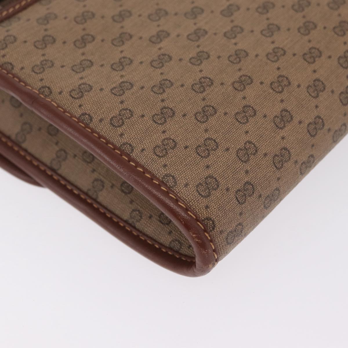GUCCI Micro GG Supreme Shoulder Bag PVC Beige Gold 004 106 0146 Auth 207841