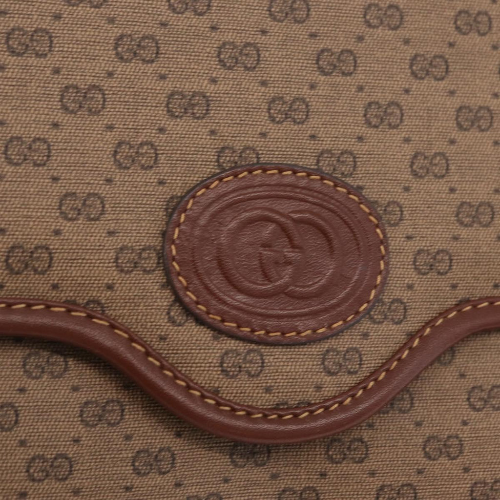 GUCCI Micro GG Supreme Shoulder Bag PVC Beige Gold 004 106 0146 Auth 207841