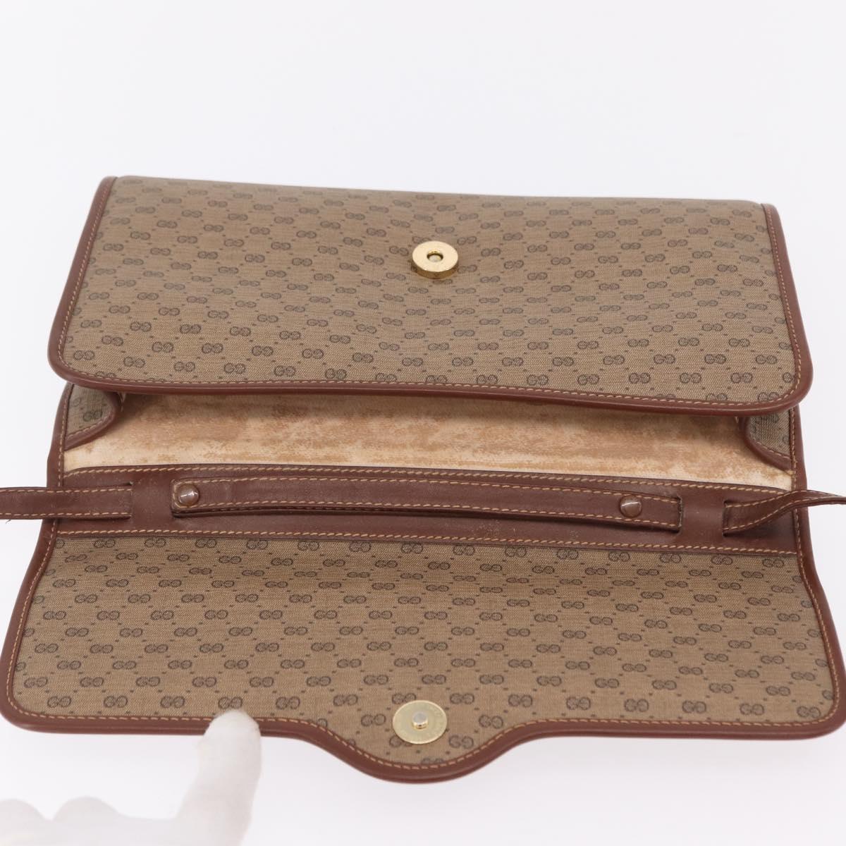 GUCCI Micro GG Supreme Shoulder Bag PVC Beige Gold 004 106 0146 Auth 207841