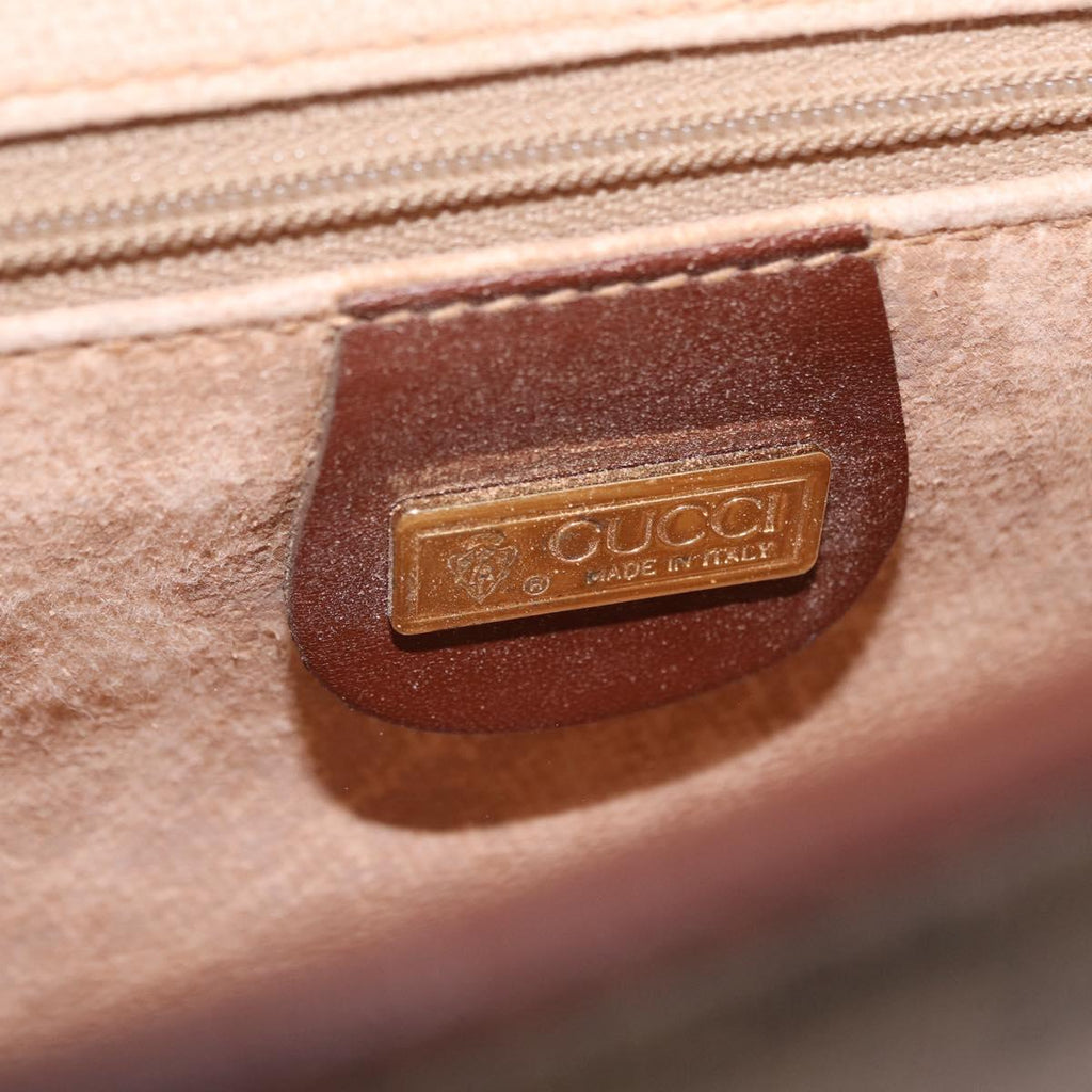 GUCCI Micro GG Supreme Shoulder Bag PVC Beige Gold 004 106 0146 Auth 207841