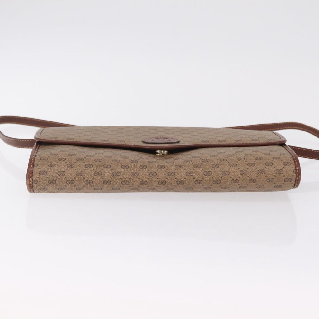 GUCCI Micro GG Supreme Shoulder Bag PVC Beige Gold 004 106 0146 Auth 207841