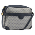 GUCCI Micro GG Supreme Shoulder Bag PVC Navy Gold 007 084 0423 Auth 207844