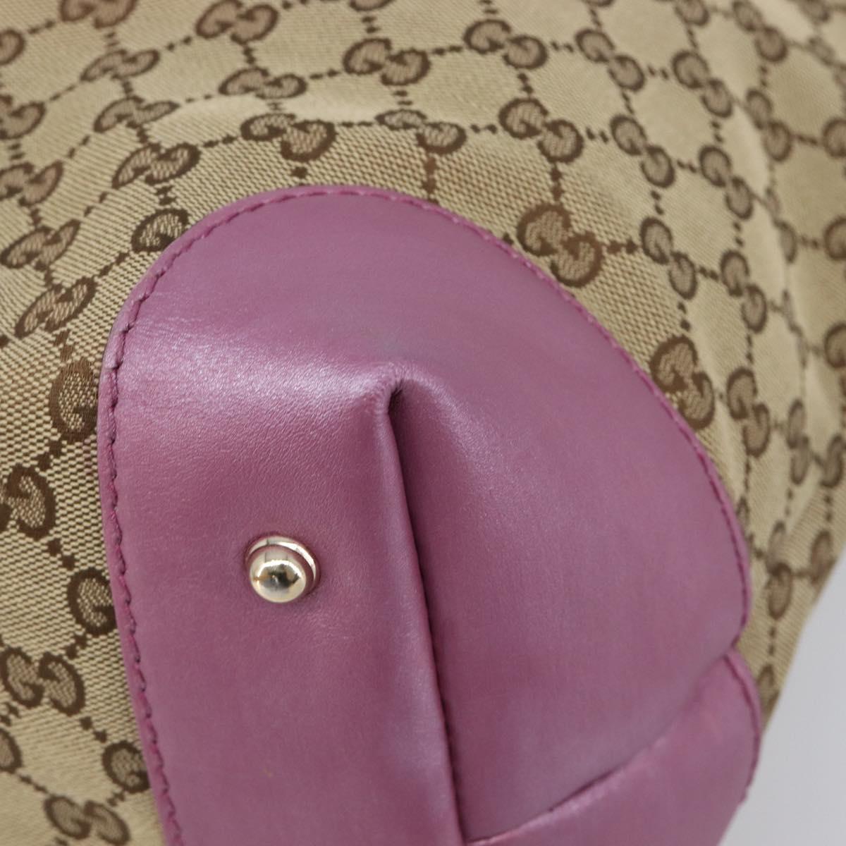 GUCCI GG Canvas Shoulder Bag Beige Gold 269958 Auth 207998A
