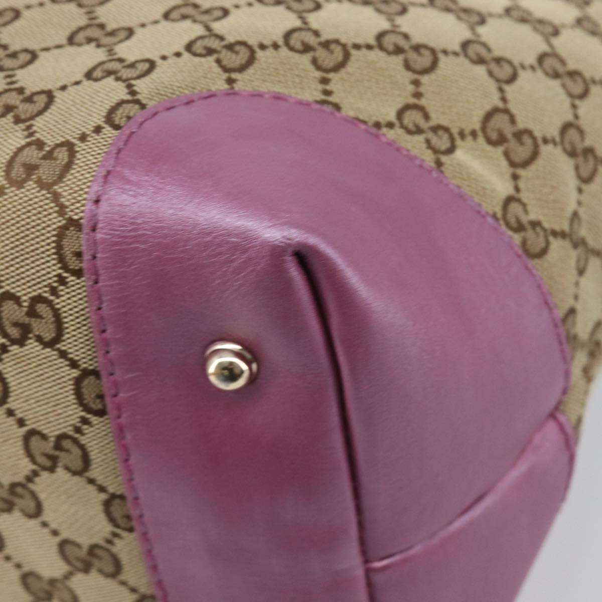 GUCCI GG Canvas Shoulder Bag Beige Gold 269958 Auth 207998A