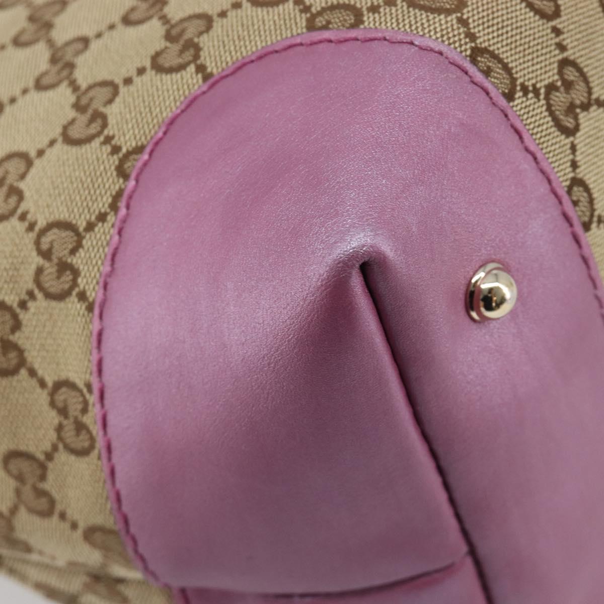GUCCI GG Canvas Shoulder Bag Beige Gold 269958 Auth 207998A