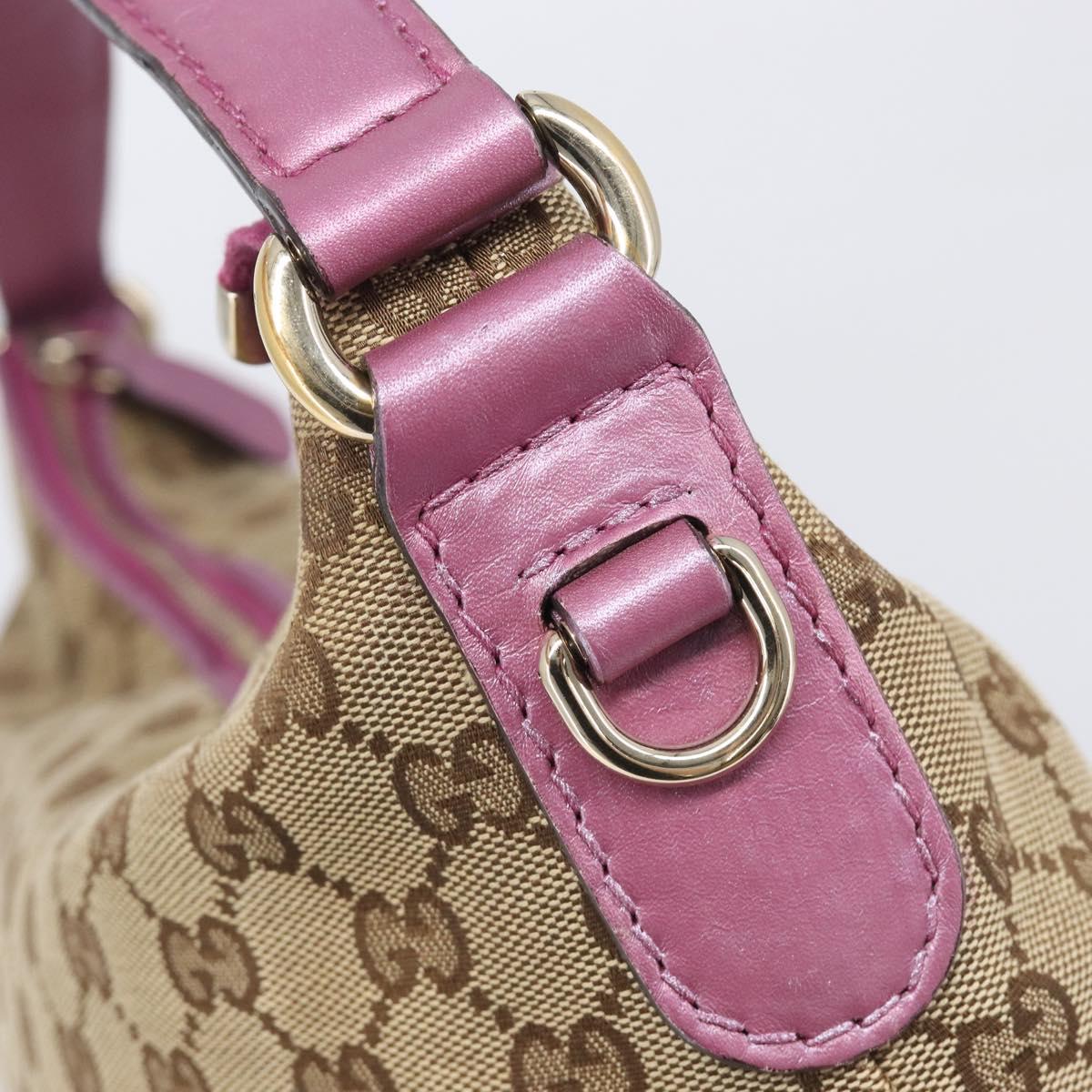 GUCCI GG Canvas Shoulder Bag Beige Gold 269958 Auth 207998A