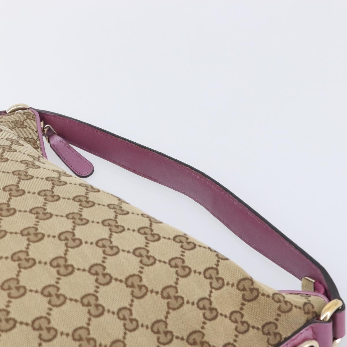 GUCCI GG Canvas Shoulder Bag Beige Gold 269958 Auth 207998A