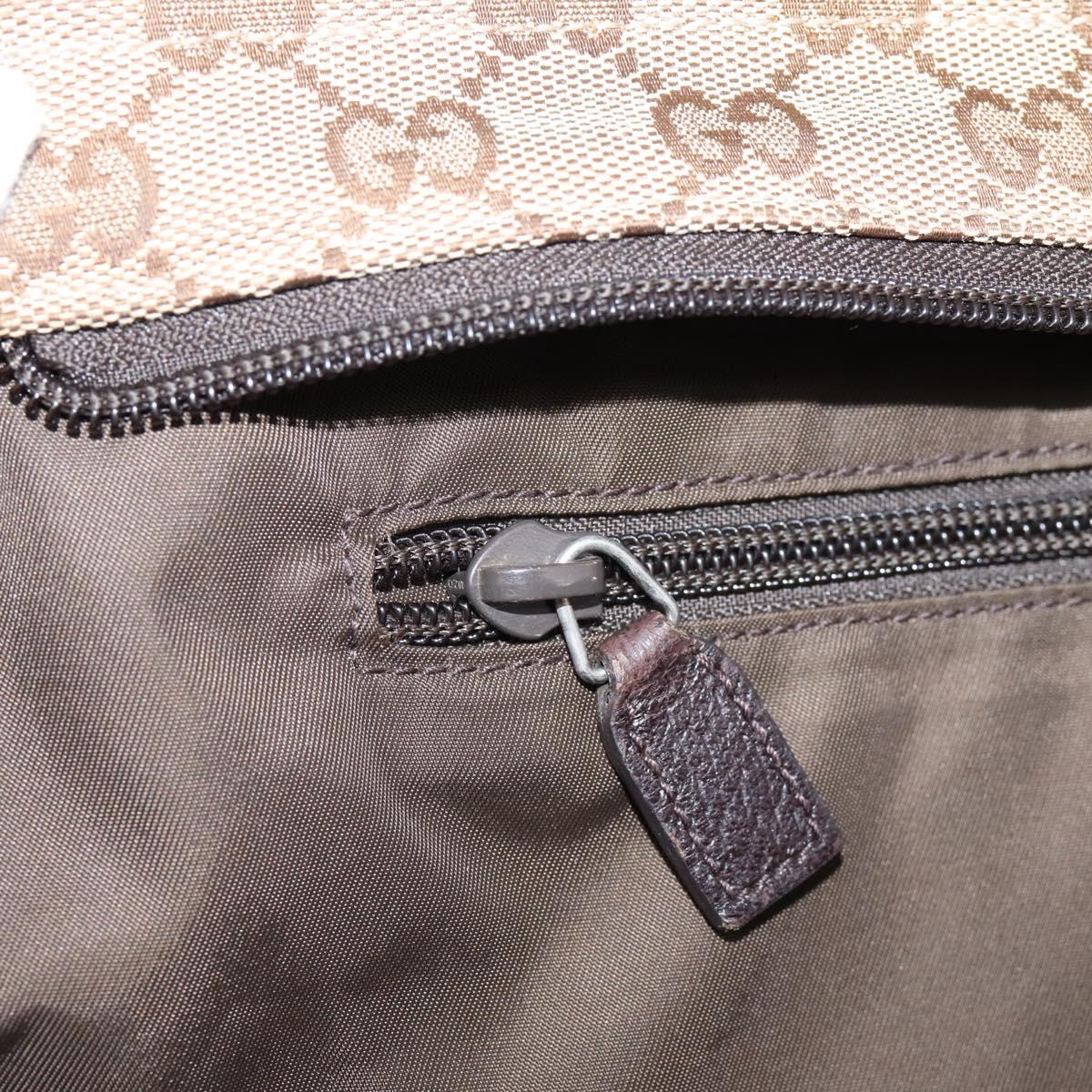 GUCCI GG Canvas Web Sherry Line Tote Bag Beige 155524 Auth 208012