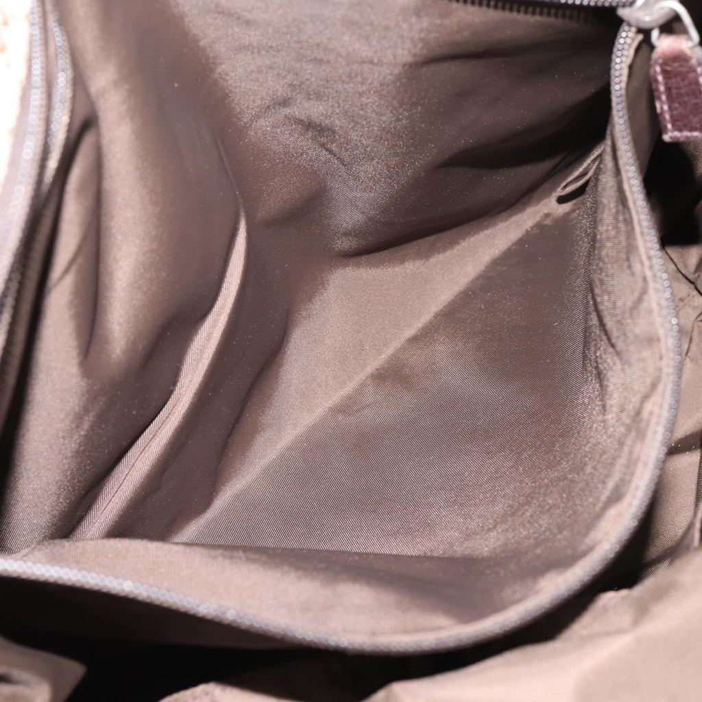 GUCCI GG Canvas Web Sherry Line Tote Bag Beige 155524 Auth 208012
