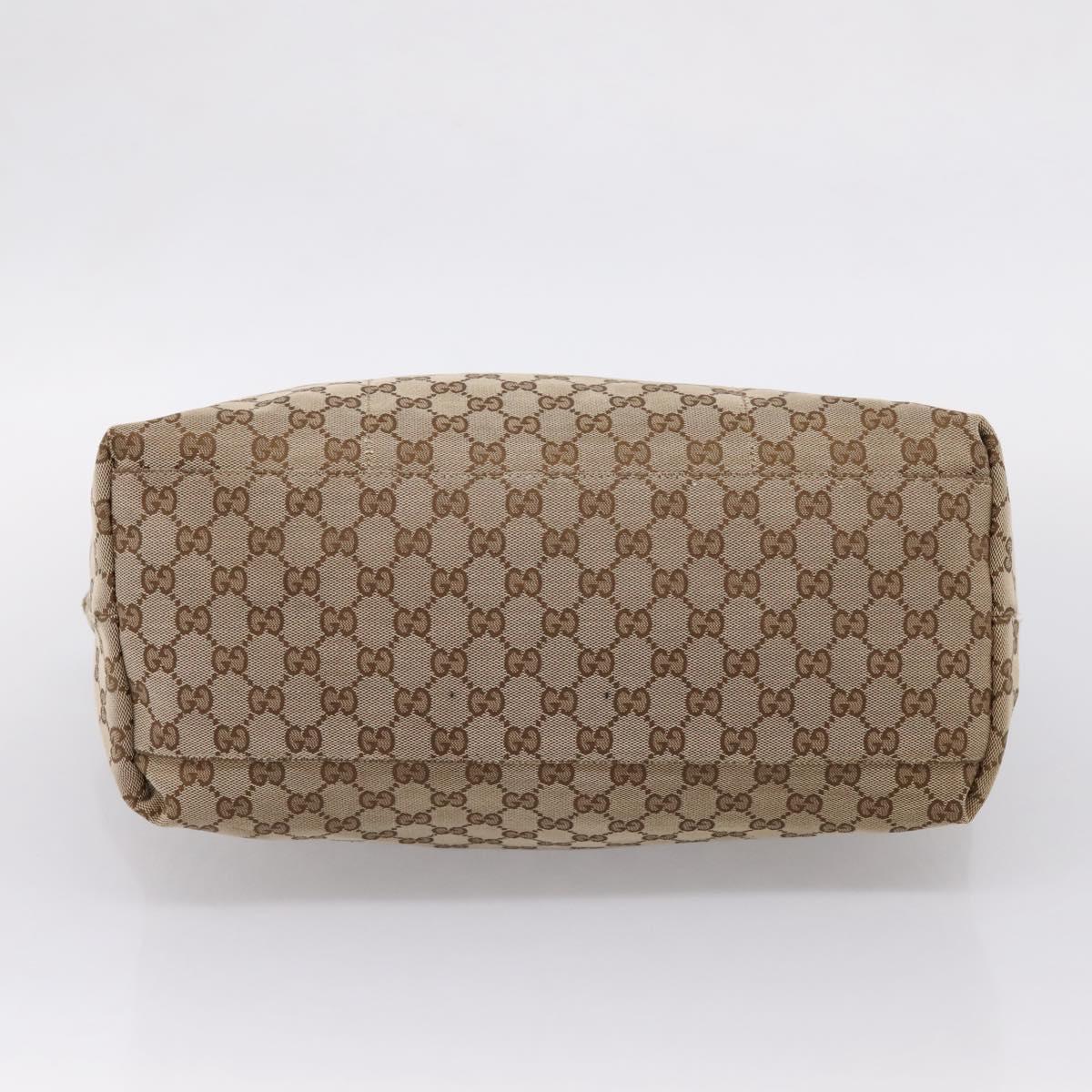 GUCCI GG Canvas Web Sherry Line Tote Bag Beige 155524 Auth 208012