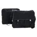 PRADA Shoulder Bag Nylon Black Silver Auth 208092V