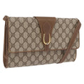 GUCCI GG Supreme Shoulder Bag PVC Beige Gold Tone 94 02 050 Auth 208106