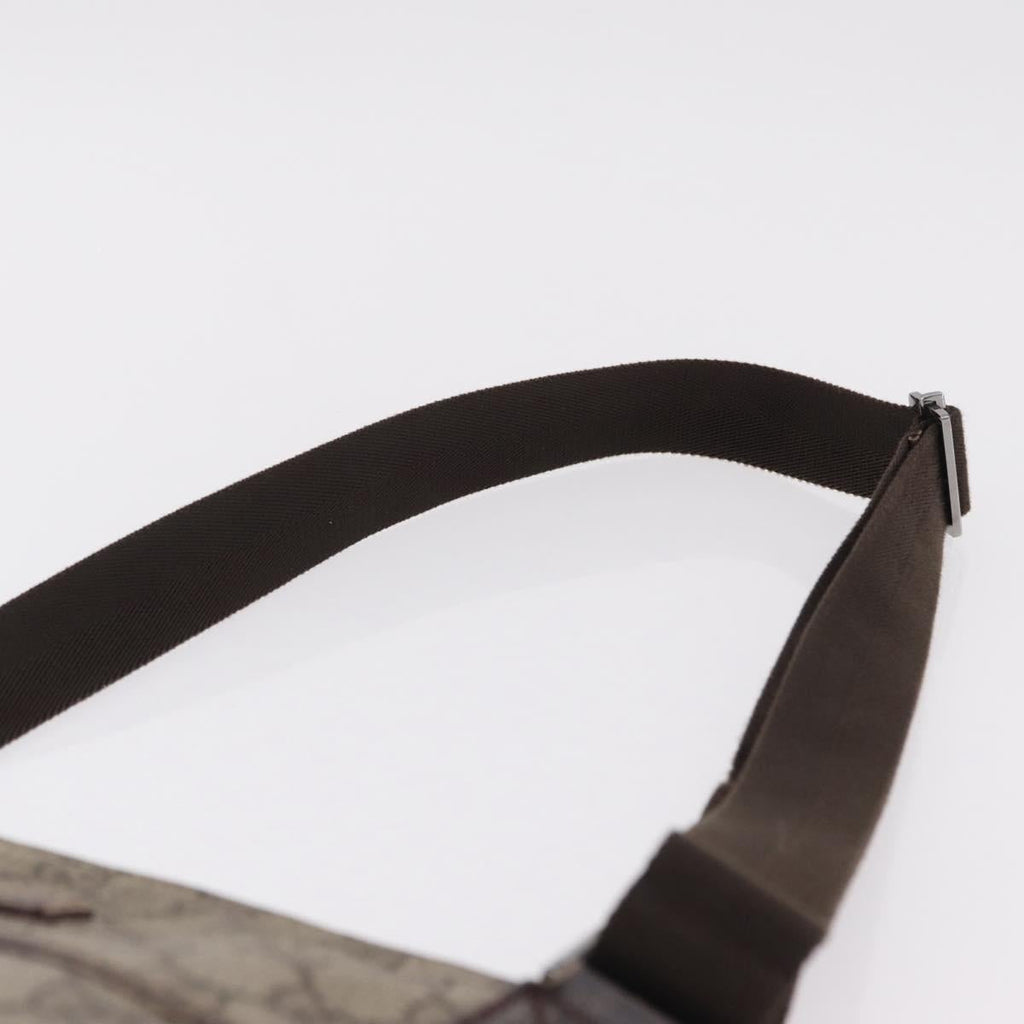 GUCCI GG Supreme Shoulder Bag PVC Beige Silver 141626 Auth 208159
