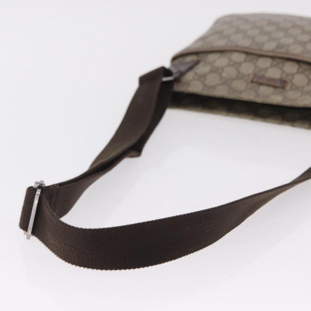 GUCCI GG Supreme Shoulder Bag PVC Beige Silver 141626 Auth 208159