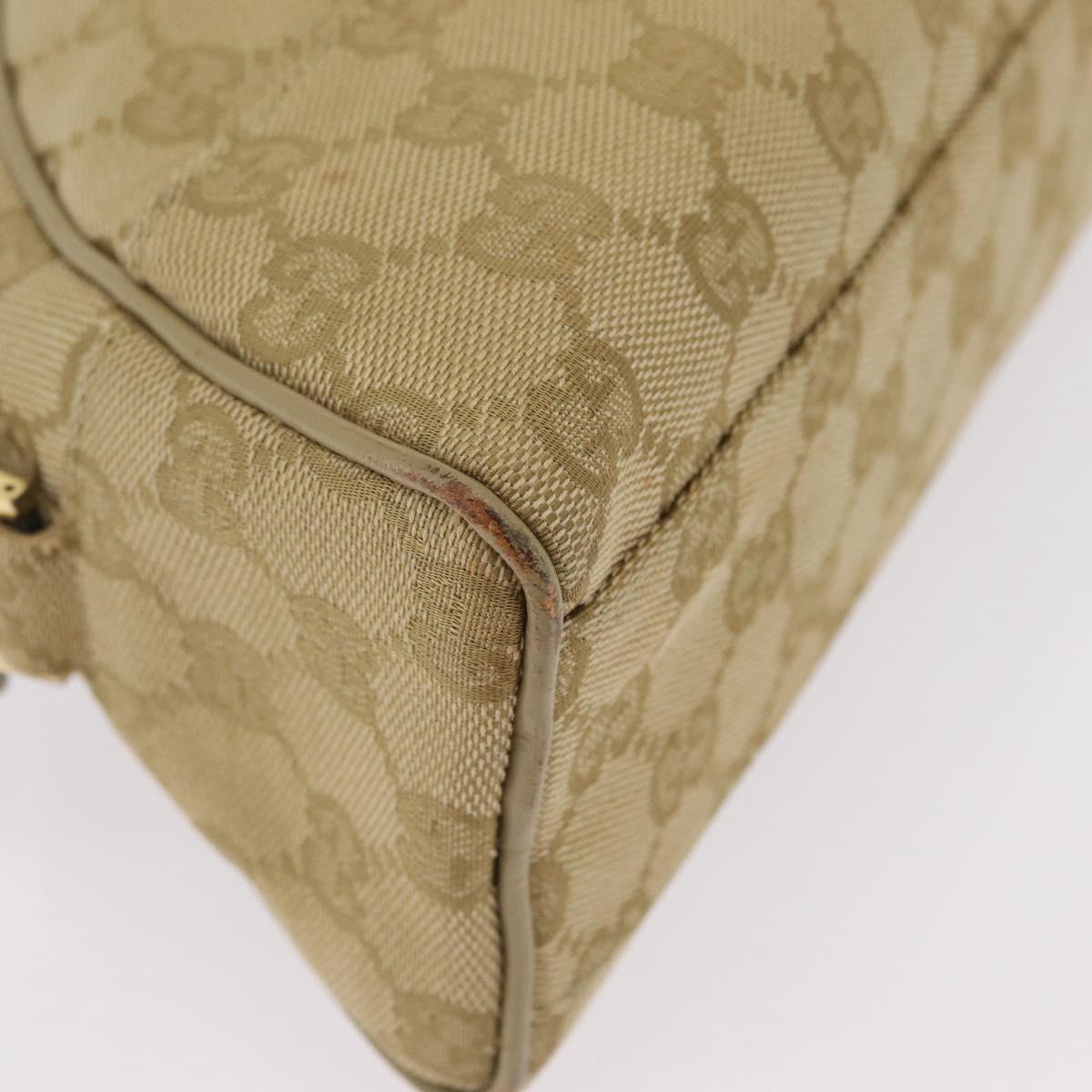 GUCCI GG Canvas Shoulder Bag Beige Gold 90781 Auth 208203