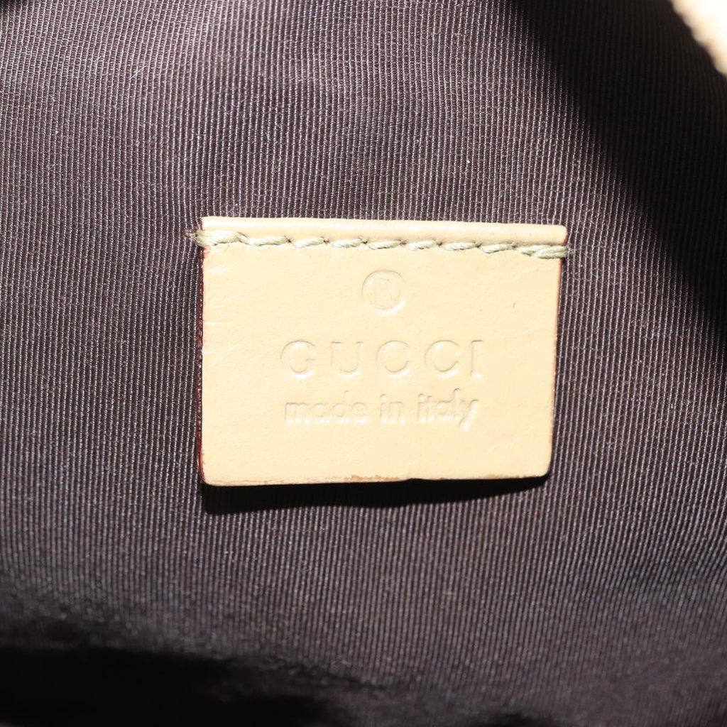 GUCCI GG Canvas Shoulder Bag Beige Gold 90781 Auth 208203