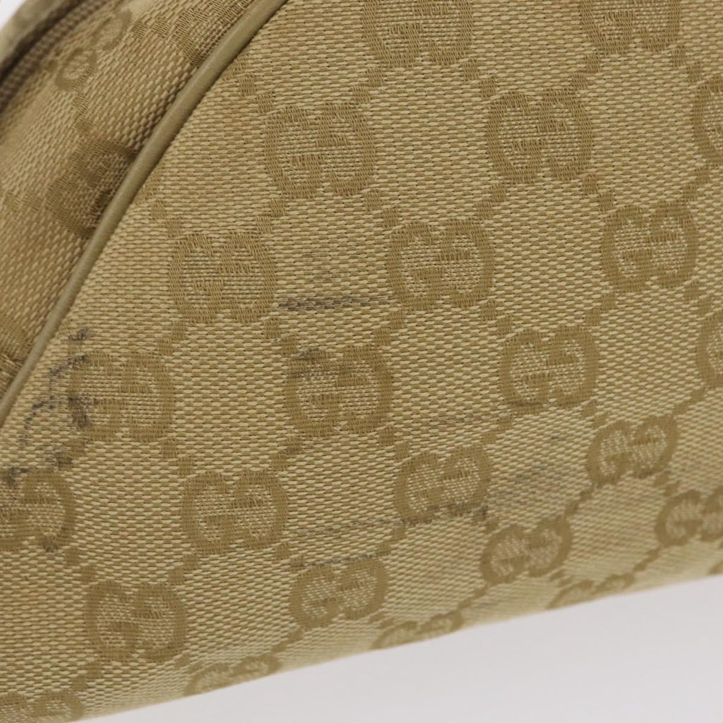 GUCCI GG Canvas Shoulder Bag Beige Gold 90781 Auth 208203