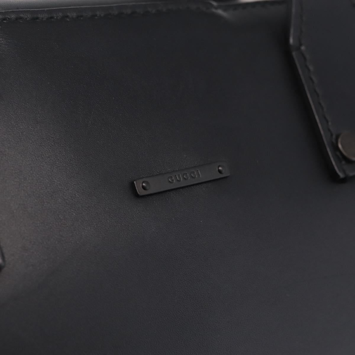 GUCCI Hand Bag Leather Black 105378 Auth 208277A