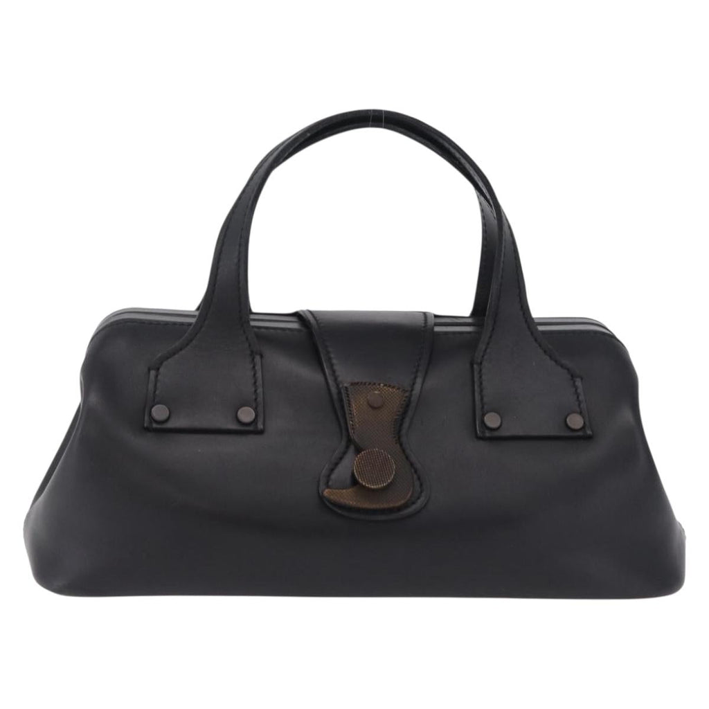 GUCCI Hand Bag Leather Black 105378 Auth 208277A