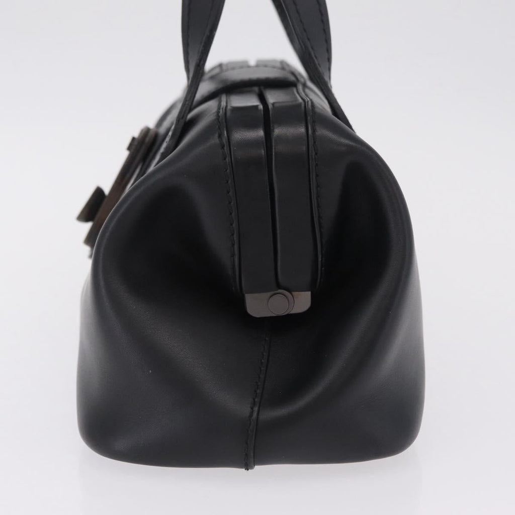 GUCCI Hand Bag Leather Black 105378 Auth 208277A