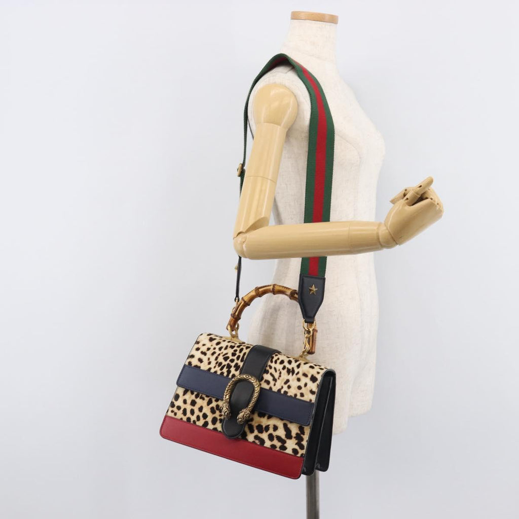 GUCCI Dionysos Bamboo Web Sherry Line Bag Harako leather 448075 Auth 208293M