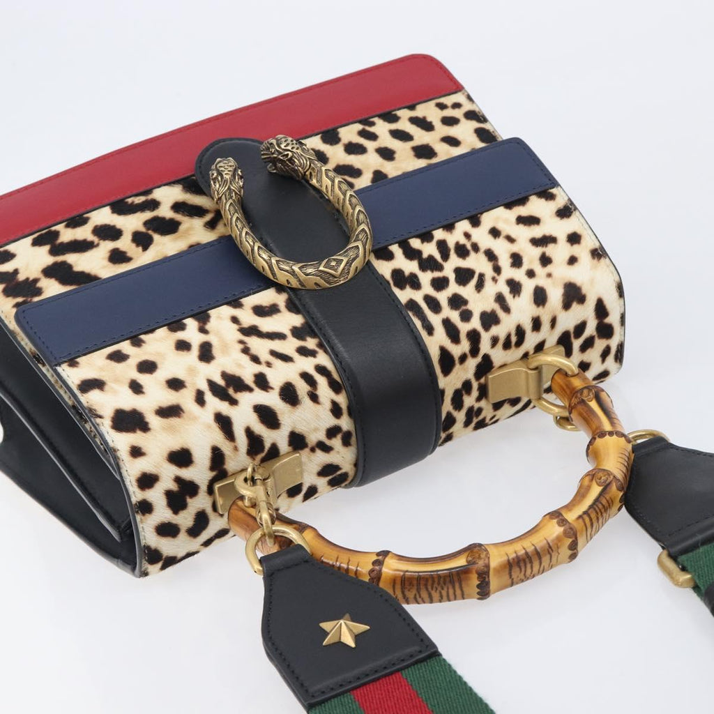 GUCCI Dionysos Bamboo Web Sherry Line Bag Harako leather 448075 Auth 208293M