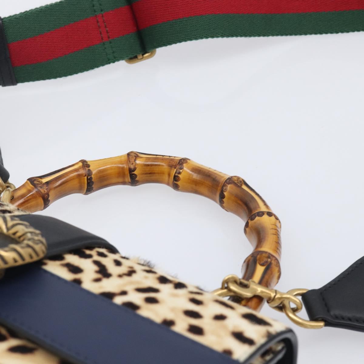 GUCCI Dionysos Bamboo Web Sherry Line Bag Harako leather 448075 Auth 208293M