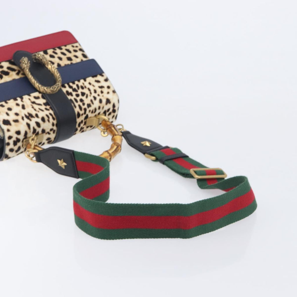 GUCCI Dionysos Bamboo Web Sherry Line Bag Harako leather 448075 Auth 208293M