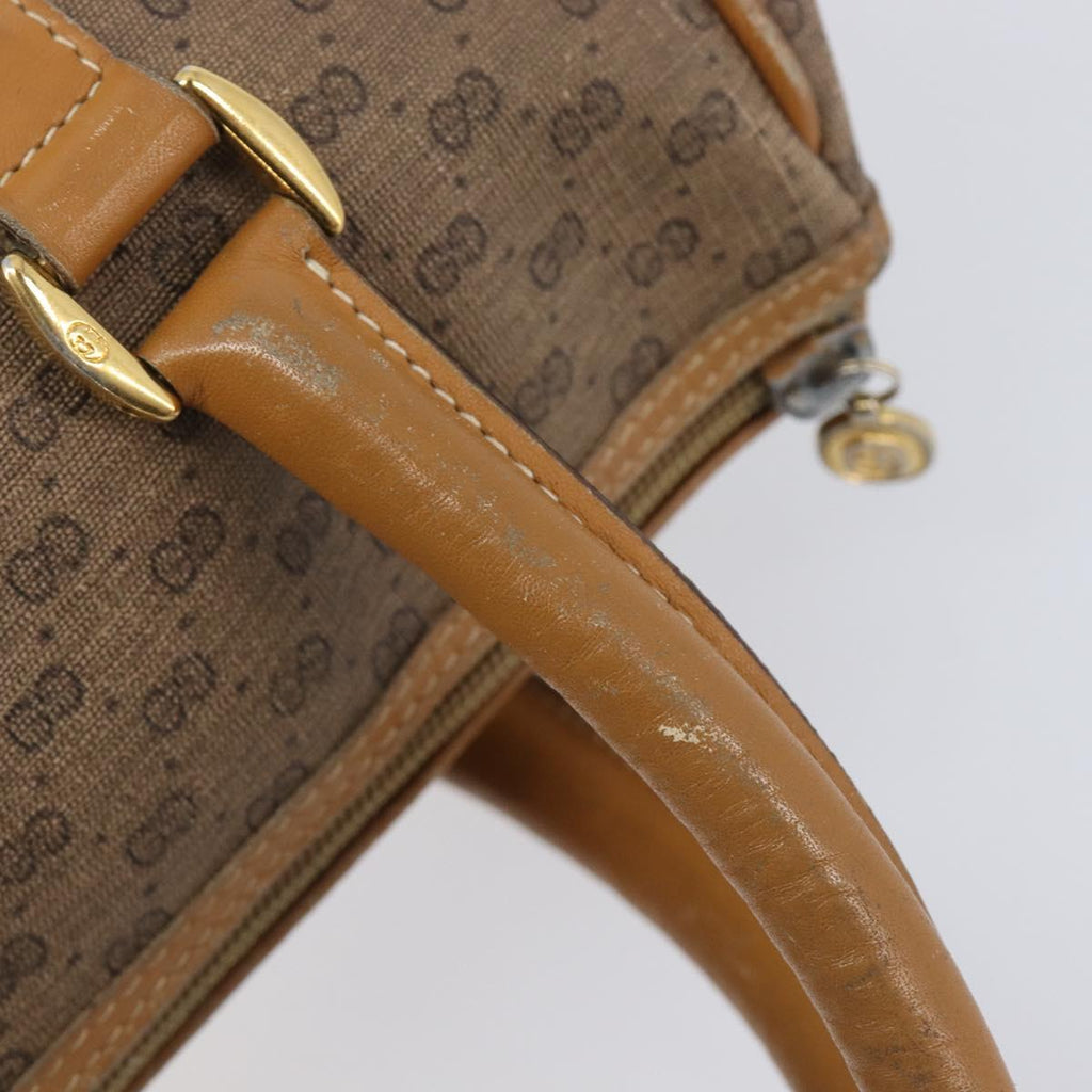 GUCCI Micro GG Supreme Boston Bag PVC Beige Gold 000 39 0158 Auth 208432